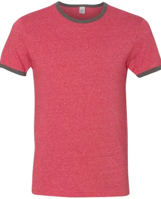  Alternative Apparel 1957 Men's Eco Ringer Tee EC MCK ENG RED