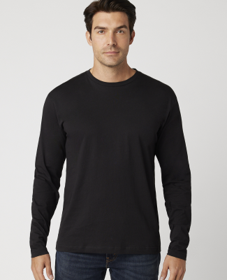 MC1144 Cotton Heritage Men's Indy Long Sleeve Tee in Black