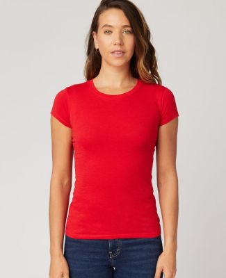 LC1025 Cotton Heritage Juniors Crew Neck Tee in Team red (discontinued)