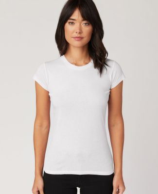 LC1025 Cotton Heritage Juniors Crew Neck Tee in White (discontinued)