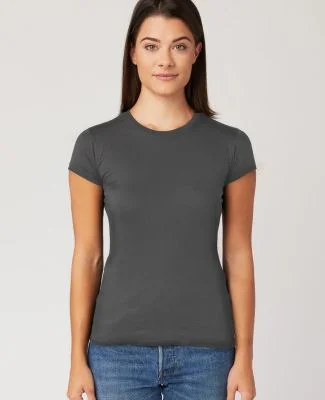LC1025 Cotton Heritage Juniors Crew Neck Tee in Asphalt (discontinued)