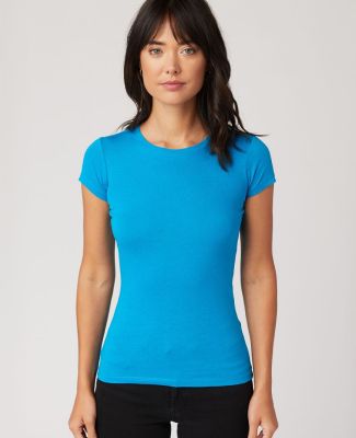 LC1025 Cotton Heritage Juniors Crew Neck Tee in Turquoise (discontinued)