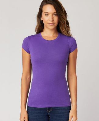 LC1025 Cotton Heritage Juniors Crew Neck Tee in Purple (discontinued)