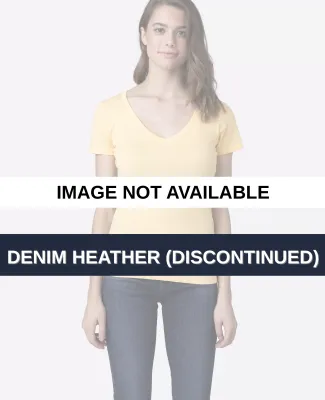 LC1125 Cotton Heritage Juniors V Neck T Shirts DENIM HEATHER (DISCONTINUED)