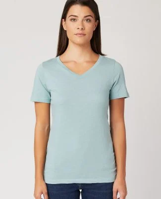 HC1125 Cotton Heritage Womens V Neck T Shirts in Seafoam heather (discontinued)