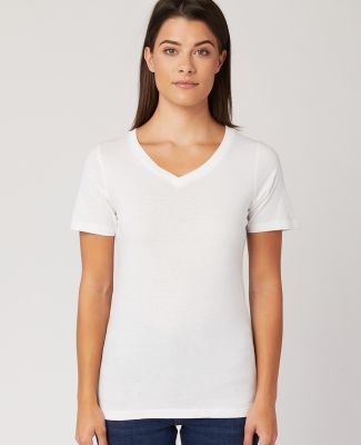 HC1125 Cotton Heritage Womens V Neck T Shirts in White (discontinued)