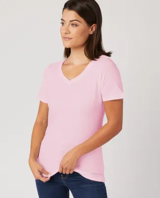 HC1125 Cotton Heritage Womens V-Neck Tee Charity Pink (Discontinued)