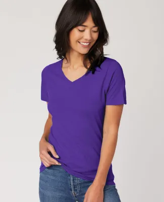 HC1125 Cotton Heritage Womens V-Neck Tee Purple (Discontinued)