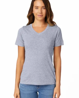 HC1125 Cotton Heritage Womens V-Neck Tee Heather Grey (Discontinued)