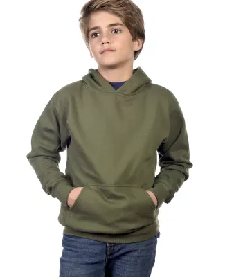 Y2600 Cotton Heritage Tyler Unisex Youth Pullover in Military green