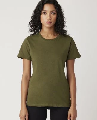 LC1026 Cotton Heritage Juniors Boyfriend Tee in Military green