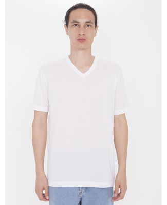 American Apparel PL4321W Unisex Sublimation Short-Sleeve Classic V-Neck T-Shirt White