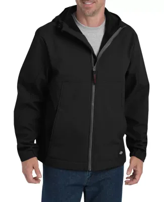 Dickies Workwear SJ377 Men's Performance Flex Soft Shell Jacket with Hood BLACK