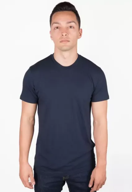 MC134 Navy Modal Cotton T-Shirt front View