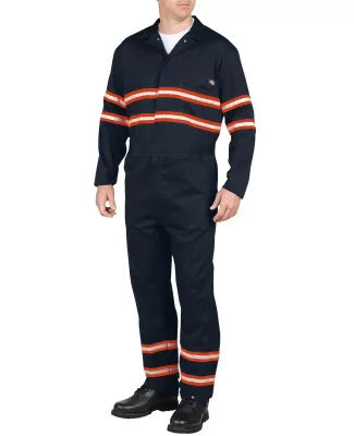 Dickies Workwear VV601 Men's Enhanced Visibility Long-Sleeve Coverall DARK NAVY _L