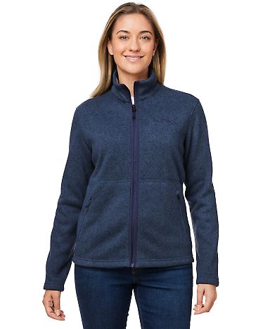 Marmot M16250 Ladies' Drop Line Fleece Jacket in Artic navy hthr front view