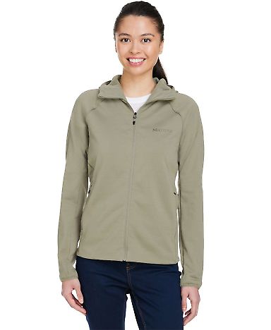 Marmot M15393 Ladies' Leconte Full Zip Hooded Jack in Vetiver front view