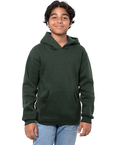 Threadfast Apparel T2000B Epic Youth Fleece Pullov in Forest green front view