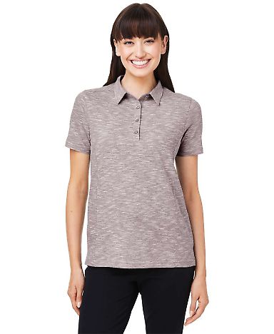 North End NE115W Ladies' Eclipse Jacquard Polo in Burgundy heather front view