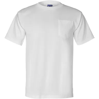 Union Made 3015 Union-Made Short Sleeve T-Shirt with a Pocket WHITE front view