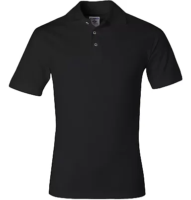 Jerzees® 100% Cotton Jersey Polo BLACK front view