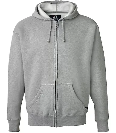 J. America - Premium Full-Zip Hooded Sweatshirt - 8821 Oxford front view