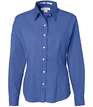 FeatherLite 5233 Women's Long Sleeve Stain Resistant Oxford Shirt French Blue front view