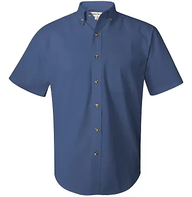 FeatherLite 6281 Short Sleeve Twill Shirt Tall Sizes Pacific Blue front view