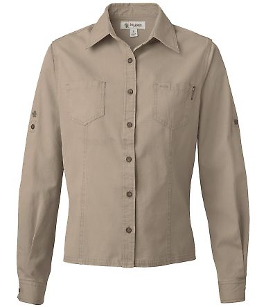 DRI DUCK 8284 Sawtooth Collection Ladies' Mortar Long Sleeve Shirt Rope front view
