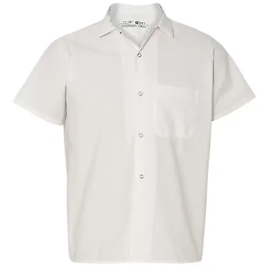 Chef Designs 5020 Poplin Cook Shirt with Gripper Closures White front view