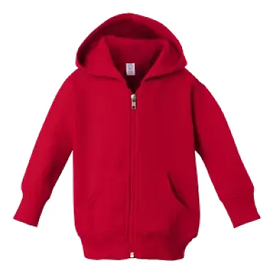 3446 Rabbit Skins Infant Zipper Hooded Sweatshirt RED front view