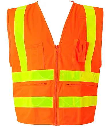 ML Kishigo 1197-1198 Prismatic Hydrowick-Lite Multi Zipper Vest Orange front view