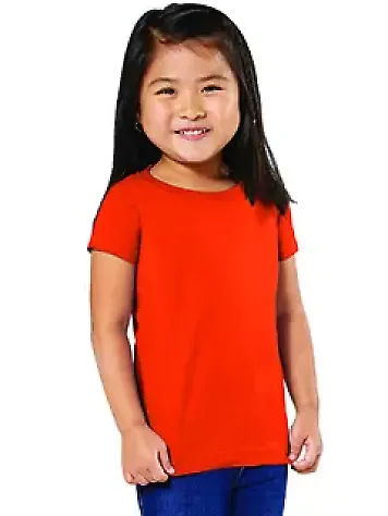 3316 Rabbit Skins® Toddler Girls Fine Jersey T-Shirt ORANGE front view