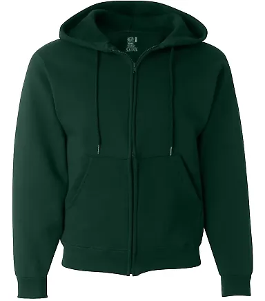 82230 Fruit of the Loom 12 oz. Supercotton™ 70/30 Full-Zip Hood  Forest Green front view