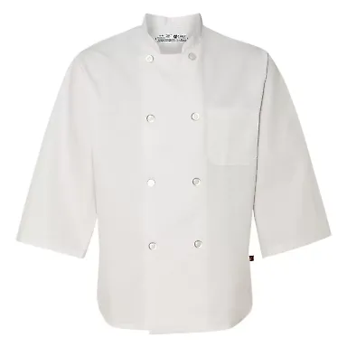 Chef Designs 0402 Three-Quarter Sleeve Chef Coat White front view