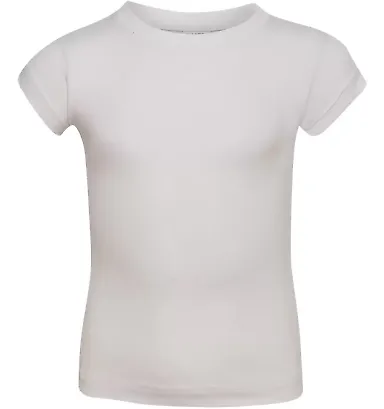 3316 Rabbit Skins® Toddler Girls Fine Jersey T-Shirt WHITE front view