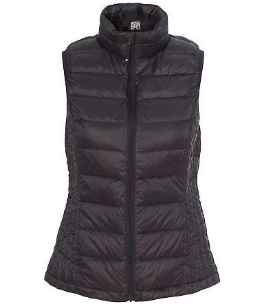 Weatherproof 16700W 32 Degrees Women's Packable Down Vest Black front view
