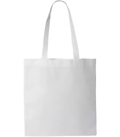 Liberty Bags FT003 Non-Woven Tote WHITE front view