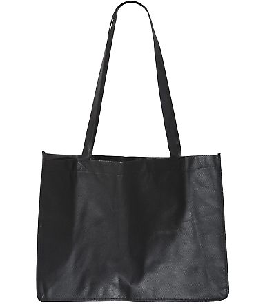 Liberty Bags A134 Non- Woven Deluxe tote BLACK front view