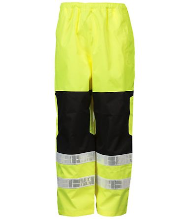 ML Kishigo RWP112 Premium Brilliant Series® Rainwear Pants Lime front view