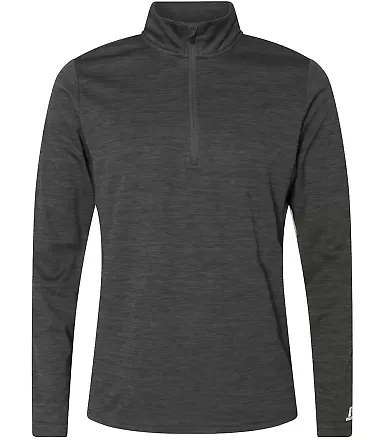 Russel Athletic QZ7EAM Striated Quarter-Zip Pullover Stealth front view