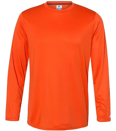 Russel Athletic 631X2M Core Long Sleeve Performance Tee Burnt Orange front view