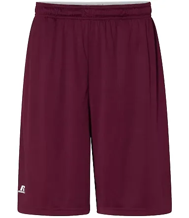 Russel Athletic TS7X2M 10" Essential Shorts with Pockets Maroon front view