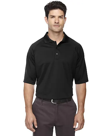 Extreme by Ash City 85093 Extreme Eperformance™ Men's Ottoman Textured Polo BLACK 703 front view