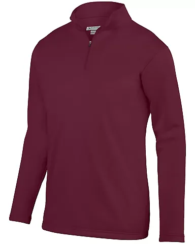 Augusta Sportswear 5507 Wicking Fleece Quarter-Zip Pullover Maroon front view