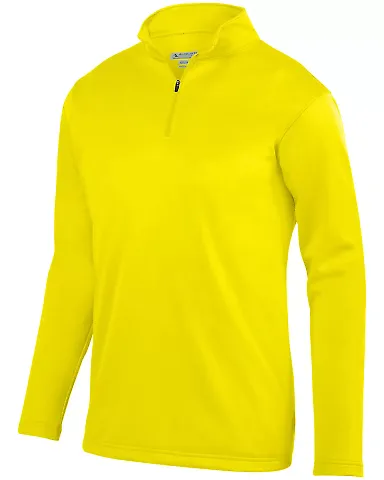 Augusta Sportswear 5507 Wicking Fleece Quarter-Zip Pullover Power Yellow front view
