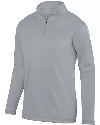 Augusta Sportswear 5508 Youth Wicking Fleece Pullover Athletic Grey front view