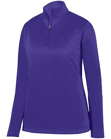 Augusta Sportswear 5509 Women's Wicking Fleece Quarter-Zip Pullover Purple front view