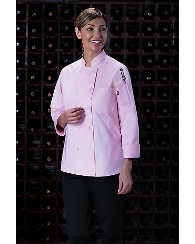 Dickies DC414 Laidies' Classic Chef Coat PINK front view