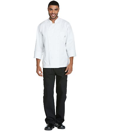 Dickies DC41B Unisex Executive Chef Coat WHITE front view